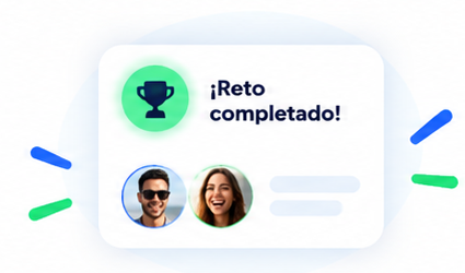 Ilustración de un reto completado